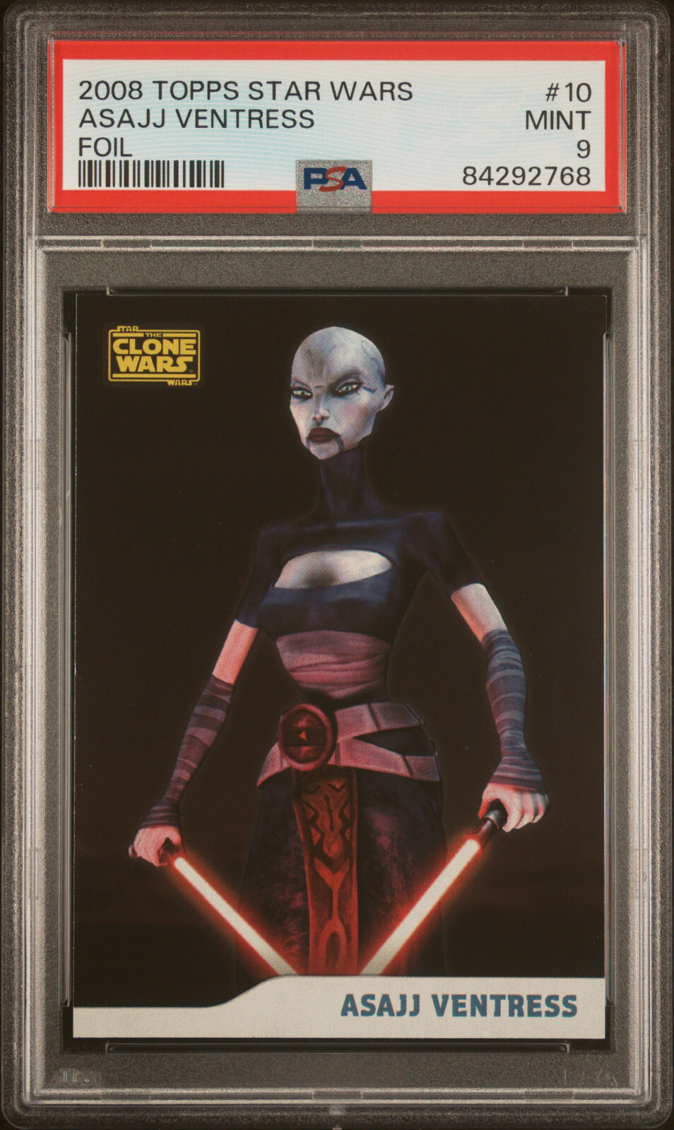 2008 Topps Star Wars: The Clone Wars — Asajj Ventress (#10) — Council of Dorks Rookie Profile