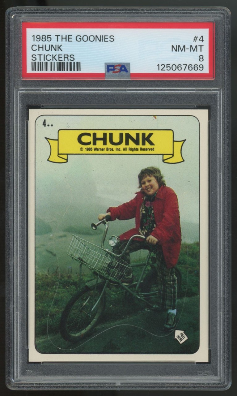 1985 Topps The Goonies Sticker #4 – Chunk – Iconic Rookies