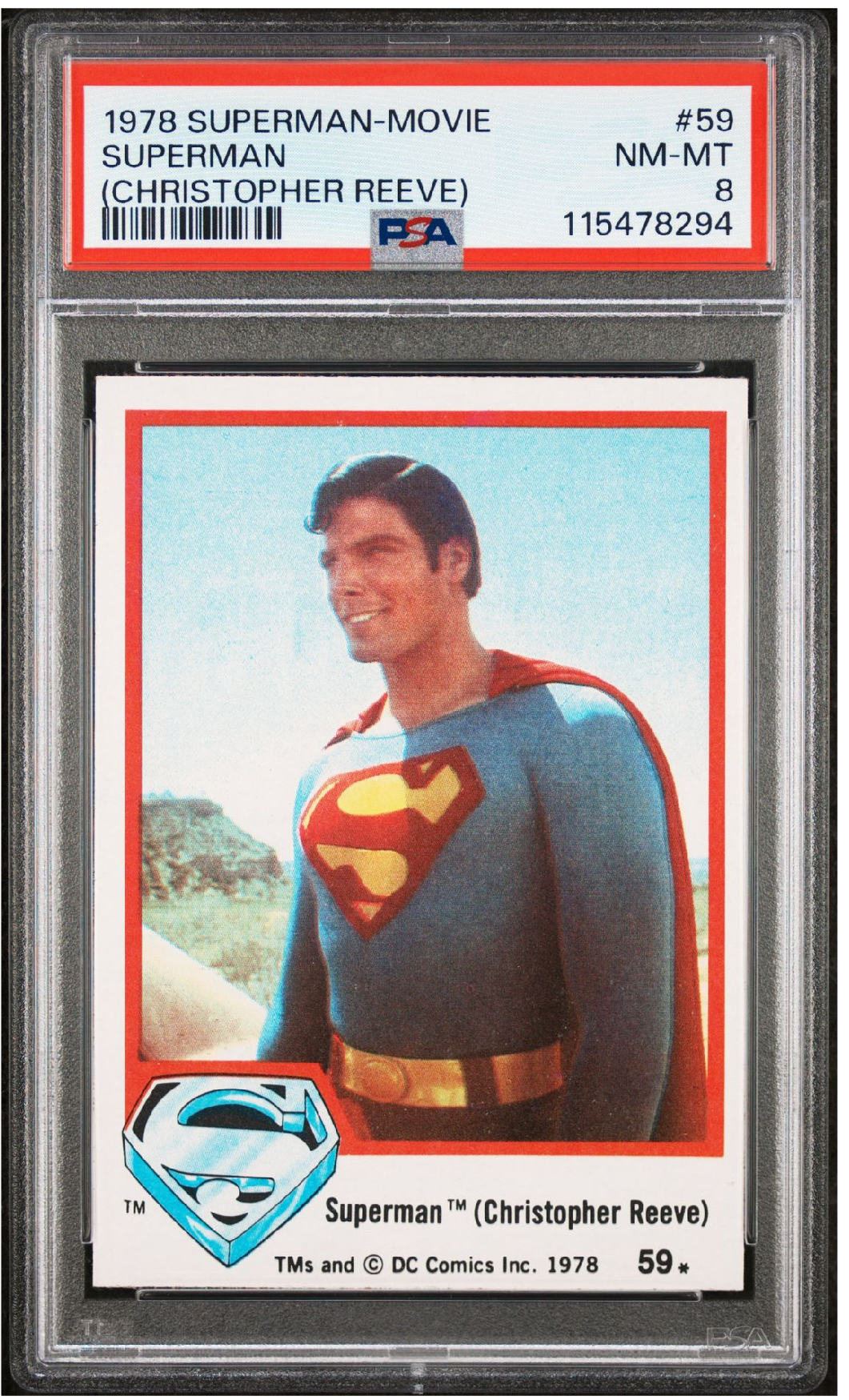 1978 Topps Superman Movie #59 – Christopher Reeve’s Superman – Iconic Rookies