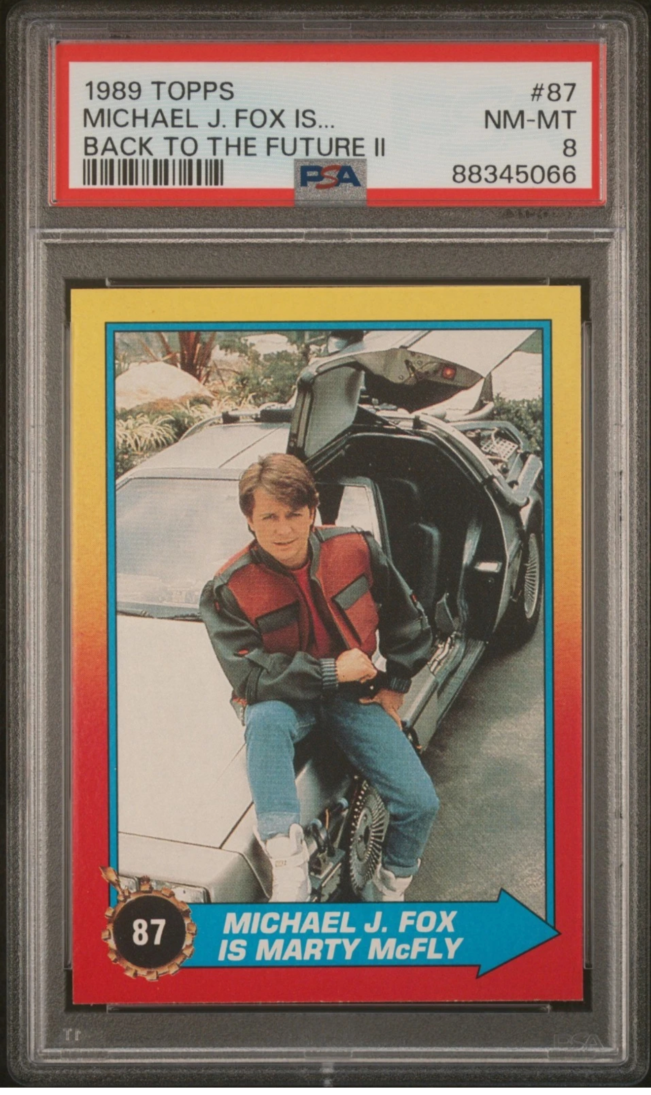 1989 Topps Back to the Future II #87 – Michael J. Fox Is Marty McFly – Iconic Rookies
