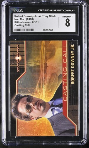 Iconic Rookies: 2008 Rittenhouse Iron Man Movie Casting Call CC1 – Robert Downey Jr. as Tony Stark